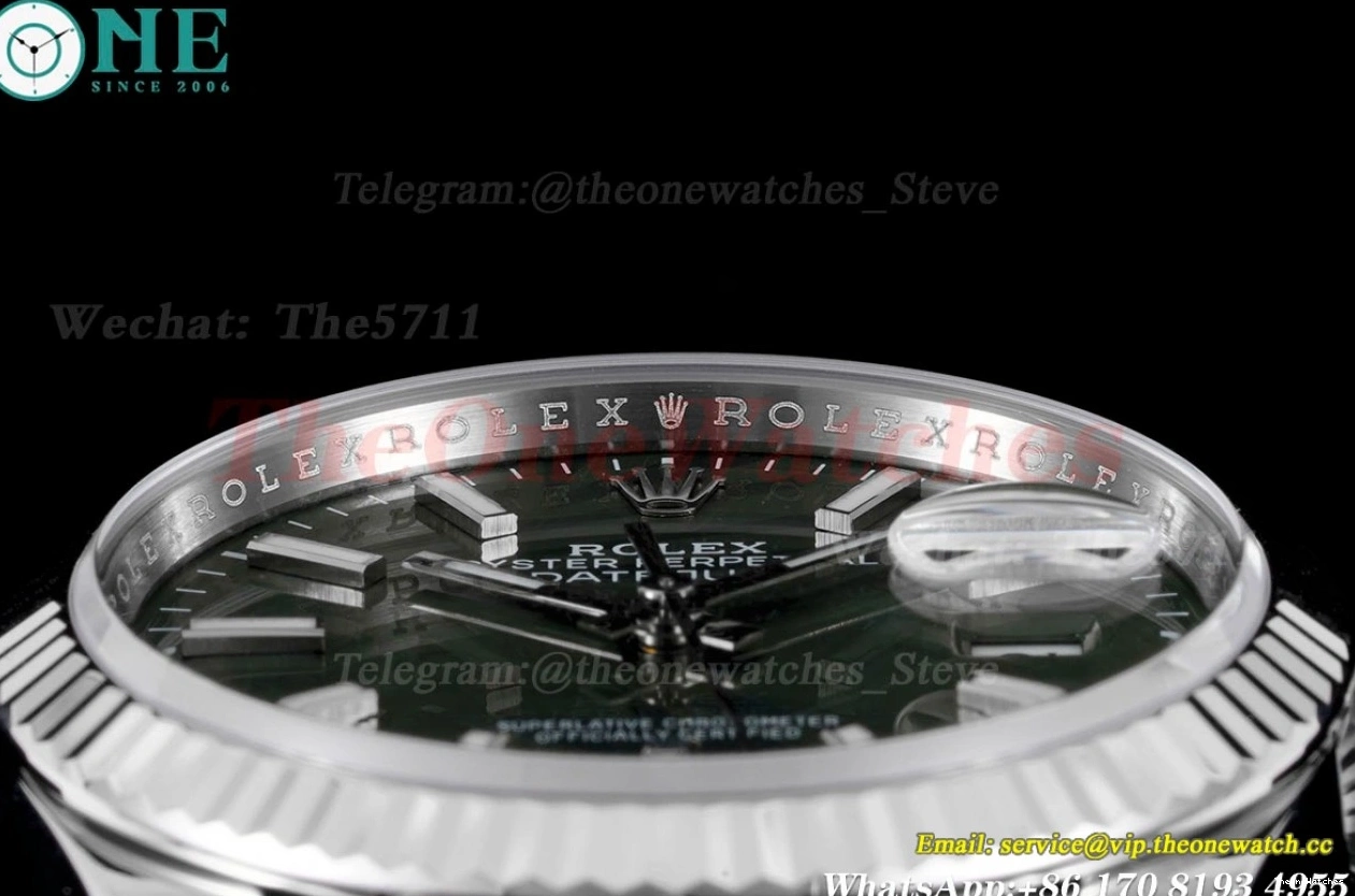 VSF 126234 VS3235 Jub 36mm Green Motif SS SS Datejust Stk Palm 0115